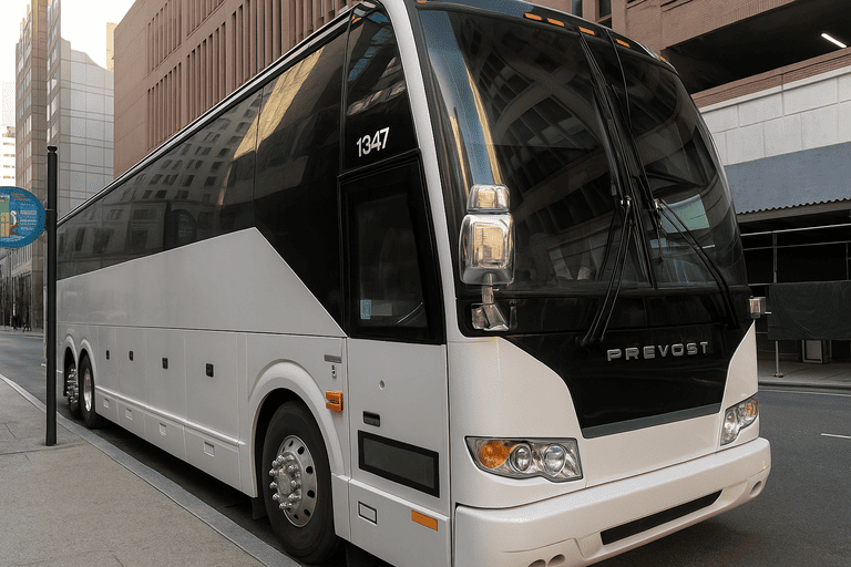 a Baton Rouge Minibus Company coach bus