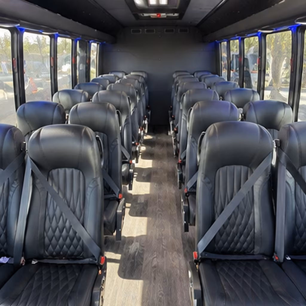 baton rouge 28 passenger minibus interior