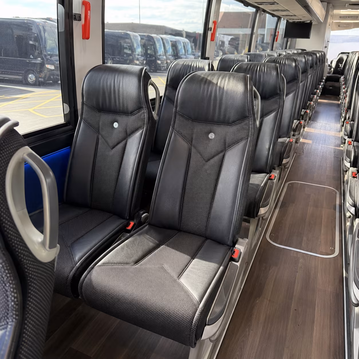 baton rouge 40 passenger charter bus interior