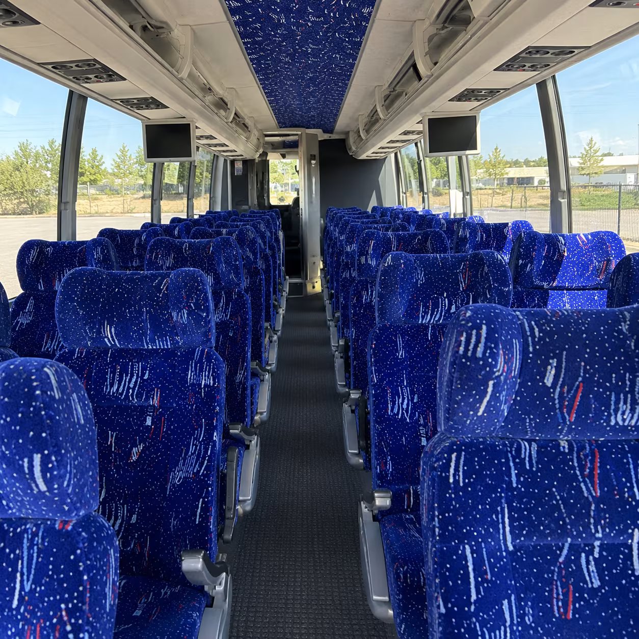 baton rouge 54 passenger charter bus interior
