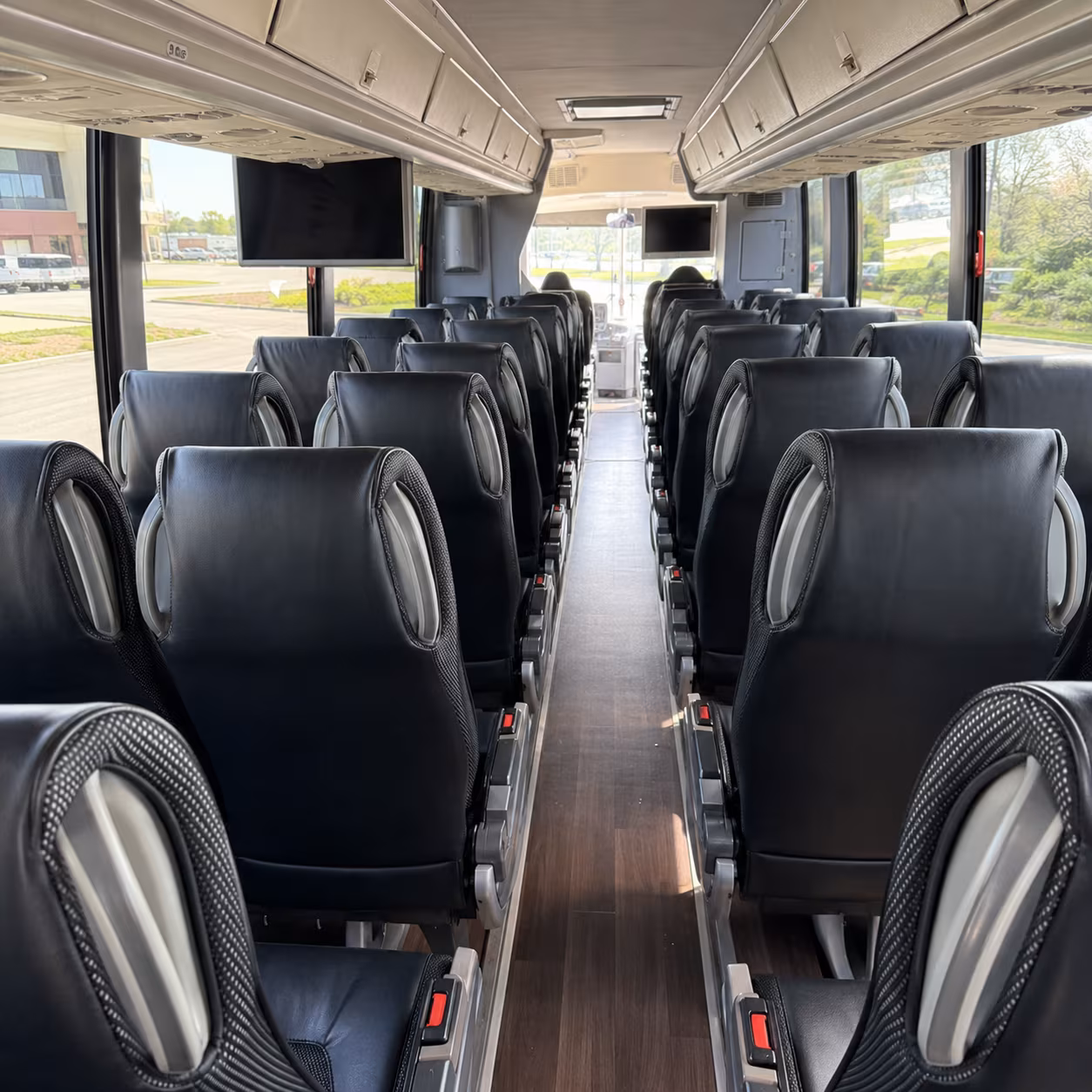 baton rouge 56 passenger charter bus inside