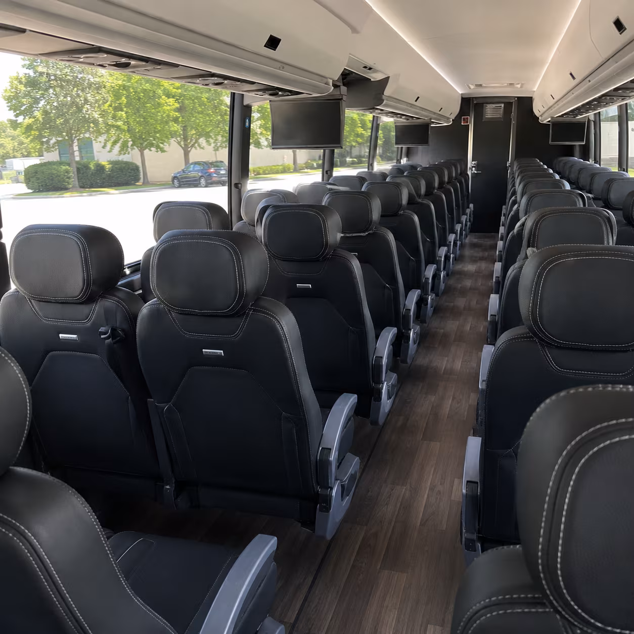 baton rouge 56 passenger charter bus interior